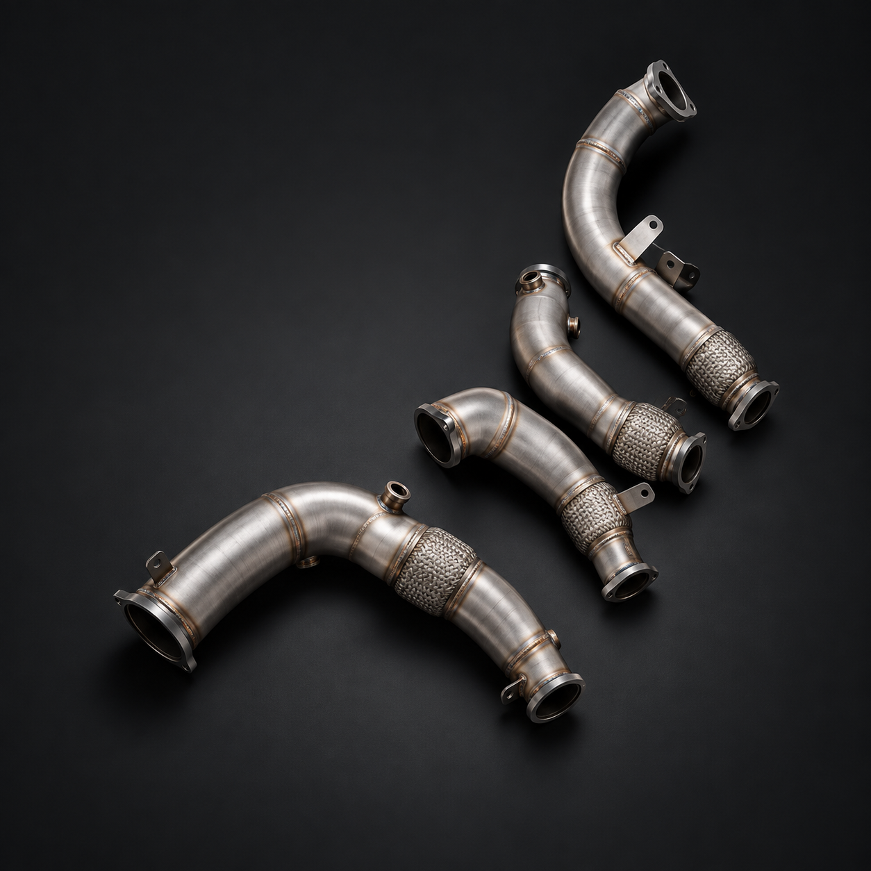 AI-restored reference: Heat-shielded front-section assortment