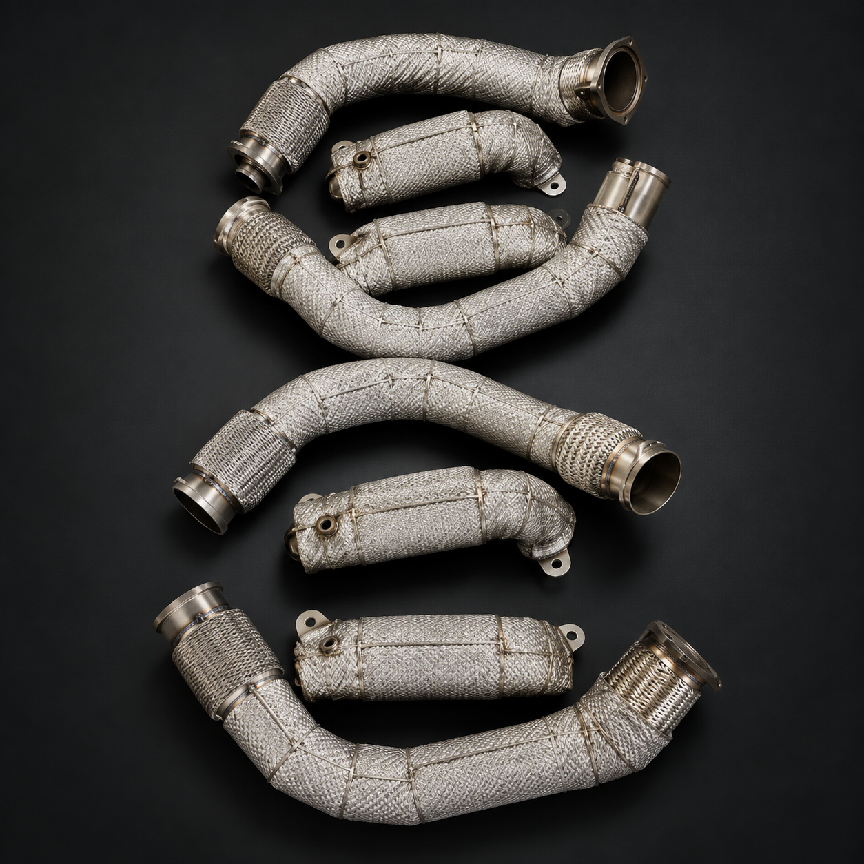 AI-restored reference: Heat-shielded exhaust variants