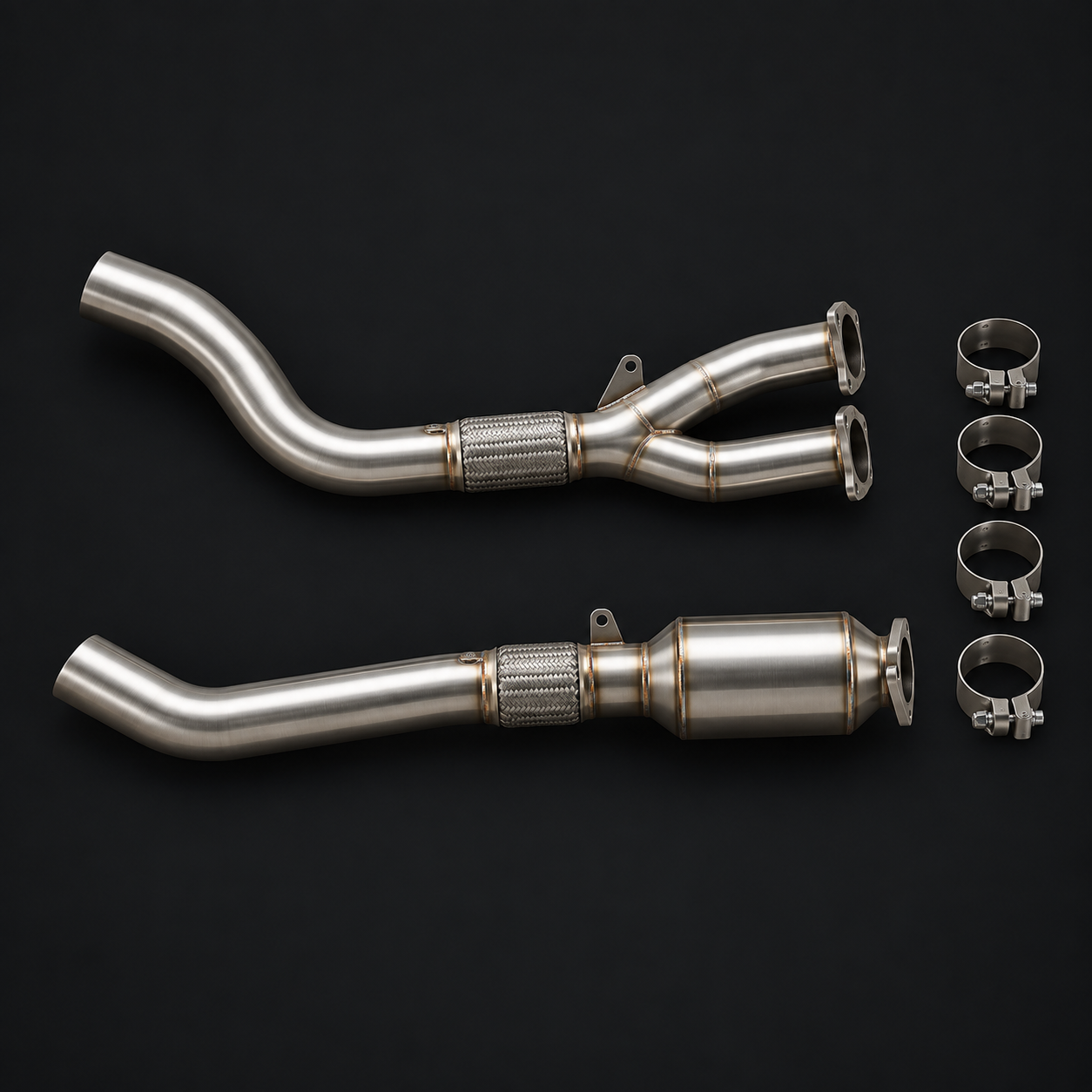 AI-restored reference: Rear exhaust with outlet finishers